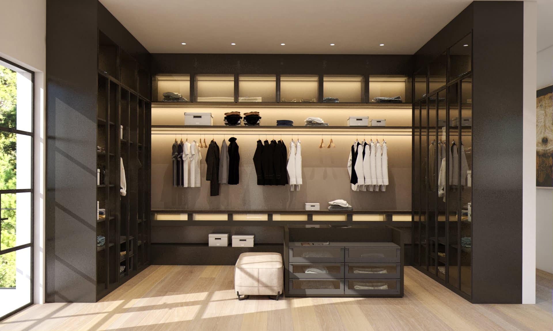 Begehbarer Kleiderschrank in Villa