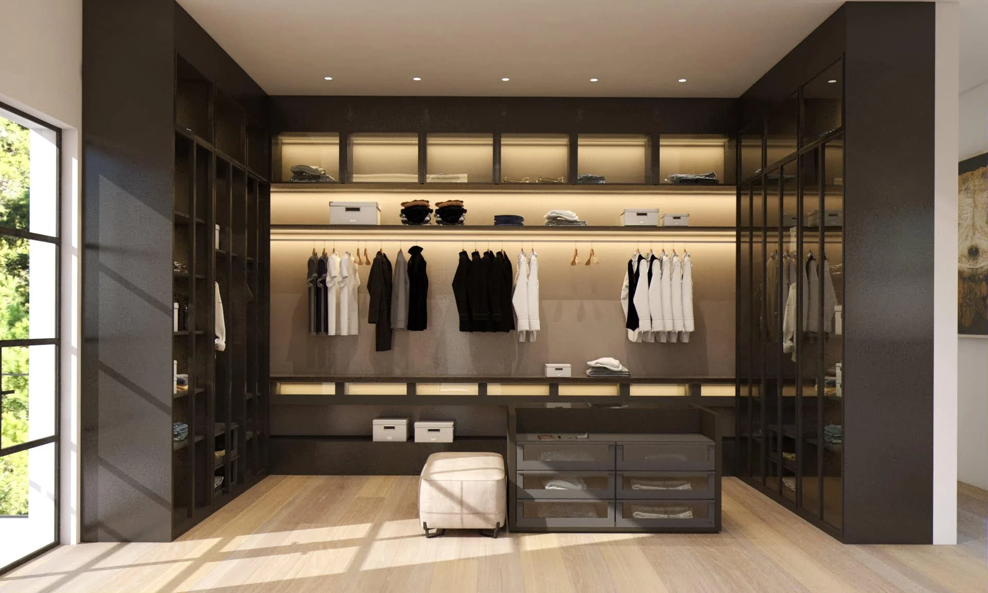 Begehbarer Kleiderschrank in Villa