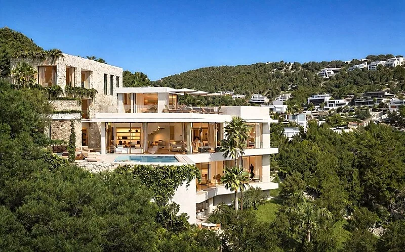 Turnkey-ready designer villa with panoramic views …
